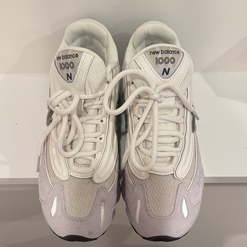 New Balance Women's Cream and Gray Sneakers